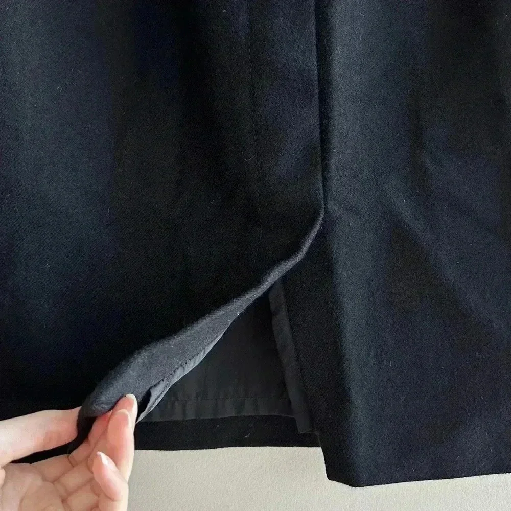 J. Crew Black Wool Skirt, Black Pencil Skirt, Solid Knee-Length Skirt, Size 4